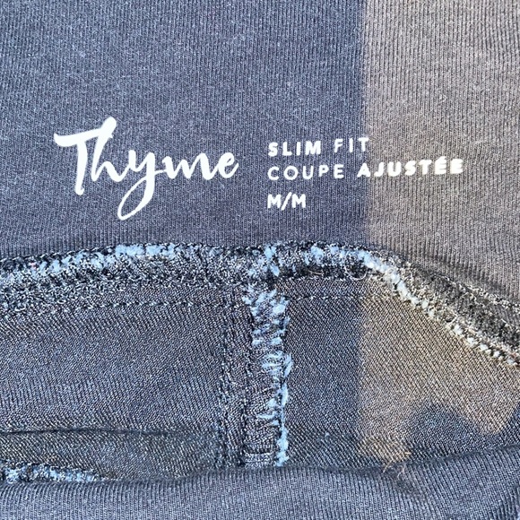 THYME dark denim maternity capris size M - Picture 3 of 3